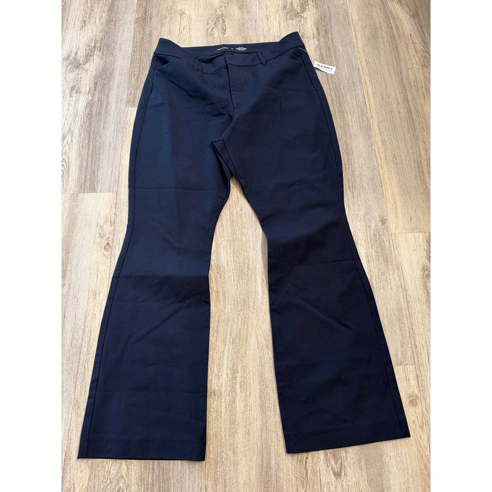 Old Navy Pixie Flare High Rise Navy Blue Stretch Pants Size 16 New